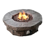 Teamson Home HF11802AA UK Gas Fire Pit With Cover