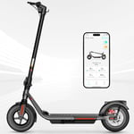 Trottinette Électrique Adulte, Autonomie De 20 Miles, Scooter Électrique Pliant Portable avec Système De Freinage Double, Pneus 10'' Pneumatiques Et en Caoutchouc Solide, 16-T