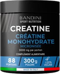 Bandini® Créatine Monohydrate en Poudre 100% Pure pour Augmenter la Performance