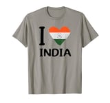 I Love India Heart Indian Flag Patriotic Independence Day T-Shirt