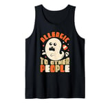 Allergic To Normal People Pumpkin Candy Bats October Tank Top