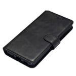 HAOTIAN Case for Xiaomi Redmi 9AT / Redmi 9A Case Wallet Flip Cover, Leather Protective Cover & Credit Card Pocket, Support Kickstand Slim Case for Xiaomi Redmi 9AT / Redmi 9A, Black