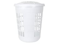 60L Plastic Large Round Laundry Basket Bin Linen Washing Storage Hamper With Lid