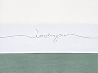 Jollein Drap de Lit Love You, 100 cm Longueur x 75 cm Largeur, Gris