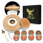 Cocktail Smoker Kit,Smoking Set with 4 Wood Chips,Old Fashioned Whiskey Smoker D