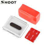 CNYO® SHOOT éponge de flotteur rouge avec porte dérobée VHB autocollant pour GoPro Hero 4 3 + étui de boîtier étanche porte arrière pour Go Pro accessoires