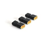 YUNIQUE GREEN-CLEAN-POWER - Adapter Connector 3 pcs, XT60 Male to T-Plug Female, Wireless | Easy Conversion for Drones, Stereo, and Car Radios | Lightweight and Compact, Black Yellow Red, Plastic