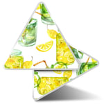 2 x Triangle Stickers  7.5cm - Lemon & Lime Drink Lemonade  #24550