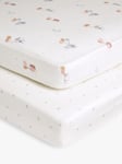 John Lewis Sweet Dreams Fitted Baby Sheet, Pack of 2