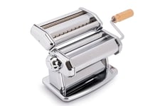 Imperia IPasta Classic Line. Pasta Machine 100% Made in Italy. Fresh Pasta Machine in Steel. Manual Roller with Crank. Creates Dough Sheets for Lasagne, Tagliolini, Fettuccine. (IPasta Cromata)