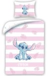 Disney Lilo and Stitch Pink Lasten vuodevaatesetti 140×200 cm, 70×90 cm