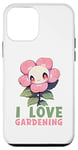 Coque pour iPhone 12 mini Fleur mignonne | I Love Gardening | Style Anime Comic