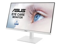 Asus Va27dqsb-W - Led-Skjerm - 27" - 1920 X 1080 Full Hd (1080P) @ 75 Hz - Ips - 250 Cd/M² - 1000:1 - 5 Ms - Hdmi, Vga, Displayport - Høyttalere - Hvit