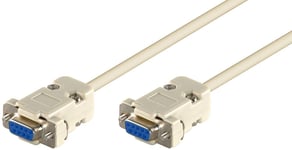 MicroConnect null modem-kabel - DB-9 til DB-9 - 1.8 m