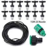 Irrigation System Kit Self Watering Sprinkler 15m-25 Nozzle