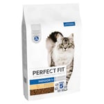 Perfect Fit Indoor Adult 1+ Complete Dry Cat Food for Adult Cats Aged 1+ Years, Rich in Chicken, 1 Bag (7 kg)