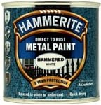 UK Hammerite Direct To Rust Metal Paint Hammered White Finish 250ML Painting Uk