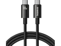 Kabel Baseus Tungsten Guld Usb-C 3.2 / Usb-C 3.2 100W 4K 60Hz 1,5M - Czarny