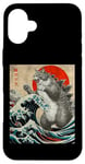 Coque pour iPhone 16 Plus Catzilla Cat Art japonais Cadeau amusant pour homme, femme, enfant