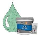 POK PAILLETTE : Peinture de Finition Acrylique Effet Pailleté Murs Intérieurs 5L - Menthe Verte