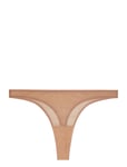 Understatement Underwear Mesh Thong Beige