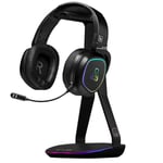 The G-Lab - K-Stand Hydrogen - Support de Casque Gamer – RGB 7 Couleurs, Bouton on/Off, 2 x Hub USB + USB-C, Base Antidérapante – Support Universel pour Casque Gamer PC/Ps5/Ps4/Xbox – Noir - New