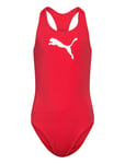 Puma Swim Girls Racerback Swimsuit Sport Swimsuits Red Puma Swim