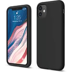 elago Liquid Silicone Case Compatible with iPhone 11 case (6.1 inches), Silicone Mobile Phone Case, All-round Protection: 3-layer Protective Case, Raised Edge for Screen and Camera (Black)