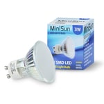 4 Pack GU10 White Glass Bodied Spotlight LED 3W Cool White 6500K 280lm Light Bulb