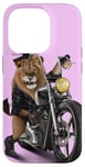 Coque pour iPhone 14 Pro Lion Riding Classic Chopper Moto