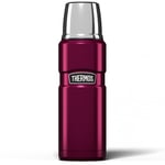 Thermos Stainless King 470ml Multi- Purpose Thermos Flask - Original-Style Flask can be used as Travel Mug or Insulated Water Bottle for Daily Commute & Weekend Adventures – Raspberry, 5-Year Warranty