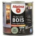 Peinture spéciale bois vert olivier satin 0.5L ALPINA microporeux intérieur extérieur