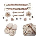 Girl Shoes Charms Decor DIY Accessories Bling Rhinestone Set For Croc Shoes