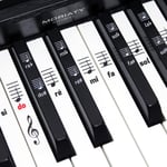 Autocollants pour notes de piano clavier pour 49 61 76 88 touches kit complet premium pour touches noires blanches DO-RÉ-MI-FA-SOL-LA-SI