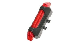 Eclairage velo usb arriere sur tige de selle ou haubans 5 leds 2 fonctions noir  sur carte