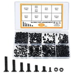 M4 Laptop Computer Screws, 440 Pcs Countersunk Head Flat Head Phillips Screws, SSD Electronic Notebook Repair Replacement Fastener Screws with Hex Nuts for Computer, Electronic, PC