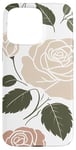 Coque pour iPhone 15 Pro Max Rose florale botanique, style minimaliste