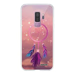 Evetane - Coque Silicone Compatible Samsung Galaxy S9 Plus - Protection Intégrale 360, Fine et Transparente - Coque Avant & Arrière - Haute Résistance - Attrape rêve Rose