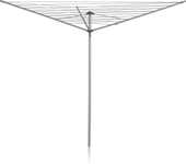 Addis 35m 3 Arm Rotary Washing Line Grey Multiple Tension Adjustment Folding &