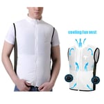 ZWPY Summer Fan Cooling Vest Sunstroke Clothing,Air Conditioning Cool Coat USB Charging Outdoor Sports Sun Protection Jacket,XL