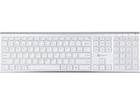 Keyboard Powerton Powerton Ultraslim, Cz/Sk Keyboard, Multi-Device Type 2.4 Ghz Dongle + Dual Bluetooth, Wireless, Silver