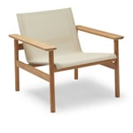 Fritz Hansen - Pelagus Lounge Chair Sand - Ulkona käytettävät nojatuolit - Note Design Studio - Puu/Tekstiili materiaali