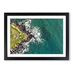 Big Box Art Arrowhead Point Golf Course in California Framed Wall Art Picture Print Ready to Hang, Black A2 (62 x 45 cm)