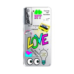 Coque Galaxy S21 PLUS BAE love tag BFF best friends