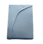 Kinzler C-03169/16 Drap-Housse Premium en Coton Jersey 140–160 x 200 cm (Bleu Clair)