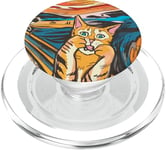 Chat Chaton Art Scream Art Drôle Chaton PopSockets PopGrip pour MagSafe