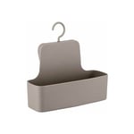 WENKO Panier de douche à suspendre Barcelona, Etagère de douche à suspendre, Plastique sans BPA, 26x24x9 cm, taupe