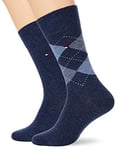 Tommy Hilfiger - Classic Mens Socks - Men's Accessories - Tommy Hilfiger Mens Socks - Signature Embroidered Logo - 2 Pack - B084QYFNNC - 9-11