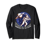 Swinging for the Stars Space Baseball Astronaut Sports Long Sleeve T-Shirt