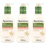 Aveeno Moisturizing Yogurt Body Cream Apricot & Honey Scent 300ml x 3